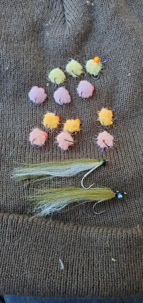 12x Eggstasy size 12 Steelhead Egg Jigs with 2 FREE Lake Erie  Emerald Shiners
